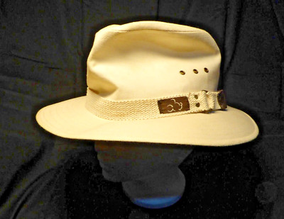 Walt Disney World Goofy's Hat Company Canvas Floppy Hat Fedora Size Large Ivory-image