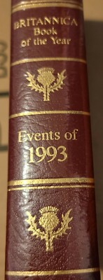 Encyclopedia Britannica Book of the Year 1994. Events of 1993. NEW Sealed.-image