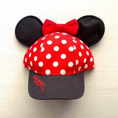 Walt disney world park baseball minnie mouse youth cap with polka dots-image