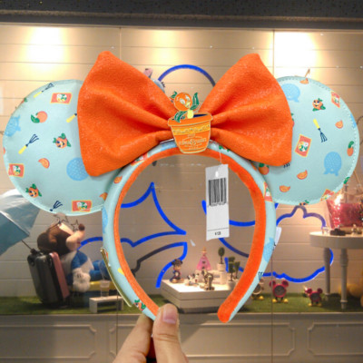 Disney Parks Loungefly Flower & Garden Orange Bird Ears Headband Minnie Mouse-image