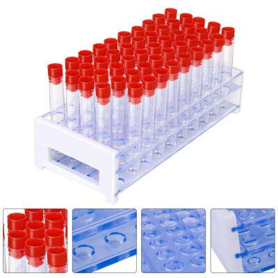 51 Pcs Plastic Test Tube Rack Laboratory Equipment Science Experiment-image