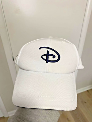 Disney Parks Hat Baseball Cap Adult One Size White Logo Adjustable Strap-image