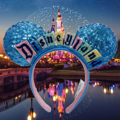 Disneyland Marquee Sign Headband New Mickey Disney~Parks Ears Happiest Place-image