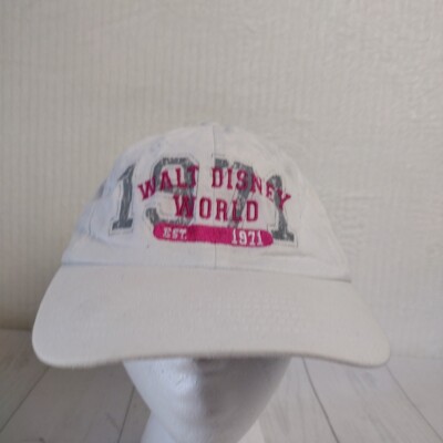   VTG. Walt Disney World Est 1971 White w/ Pink Embroidery Hat - Cap Strapback-image