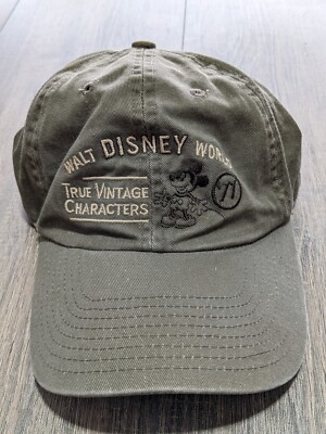 Walt Disney World Hat Grey Adjustable True Vintage Characters Mickey Dad Cap-image