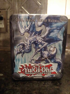 Vtg 1996 YU-GI-OH Tidal, Dragon Ruler of Waterfalls Card Booster Pack *TIN ONLY*-image