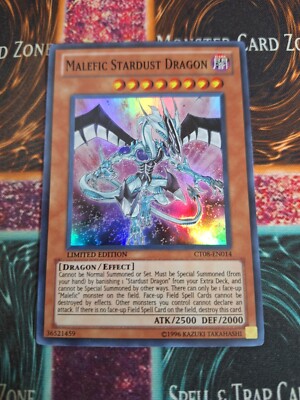 Yu-Gi-Oh! Malefic Stardust Dragon CT08-EN014 Limited Super Rare Near Mint a1/-image