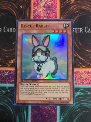 Yu-Gi-Oh! Rescue Rabbit CT09-EN015 Limited Super Rare NM -image