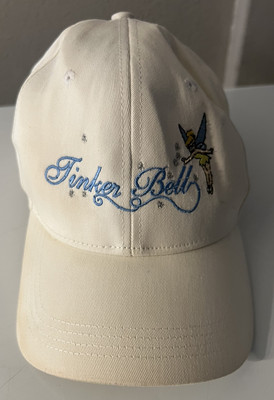Vintage Walt Disney World Tinker Bell Cream Baseball Hat Cap Adult-image