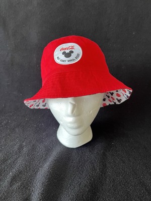 Walt Disney World Resort Coca Cola Reversible Bucket Sun Hat Mickey Mouse Ears-image