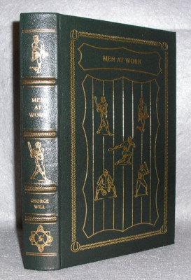 Decorative Leather Baseball Book Men At Work George F Will MLB Easton Press 1996-image