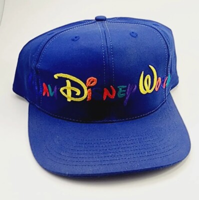 Vintage Disney Hat Cap Snap Back Embroidered Walt Disney World NWT Blue-image