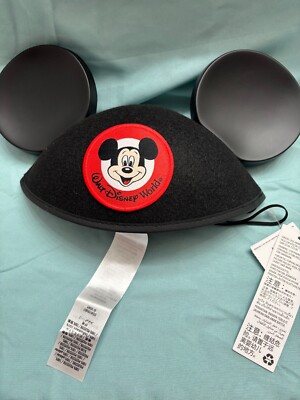 Walt Disney World Mickey Mouse Black  Hat Ears Original Disney Parks Adult NEW-image