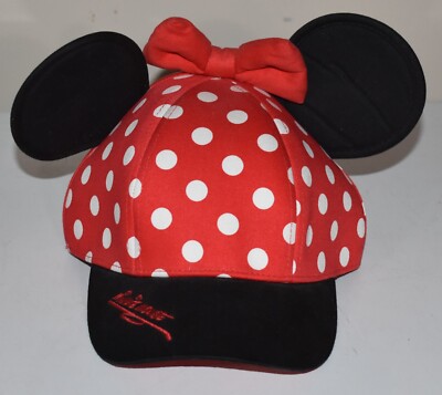 NWOT Walt Disney World Minnie Mouse Adjustable Youth Kids Hat Ears & Polka Dots-image