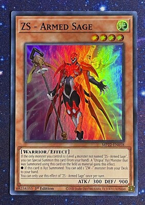 Yu-Gi-Oh! TCG, ZS - Armed Sage, 2022 Tin of the Pharaohs Gods MP22-EN058 1st Ed.-image