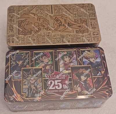 (2) Yu-Gi-Oh! Tins: (1) Tin of Ancient Battles & (1) 25th Anniversary Tin (New)-image
