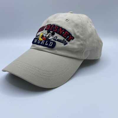 Walt Disney World Mickey Mouse Baseball Hat Cap Authentic Tan Theme Park Orlando-image