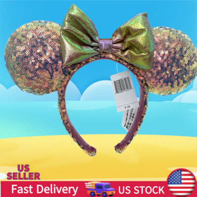 Disney. Parks Minnie 50th Anniversary Ears Earidescent Iridescent  Headband  NWT-image