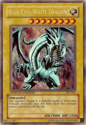 Blue-Eyes White Dragon BPT-003 - Secret Rare - Lightly Played Limited YuGiOh! TC-image