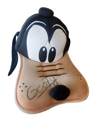 Walt Disney Parks Signed Goofy Floppy Ears Souvenir Hat Black Adult Size-image