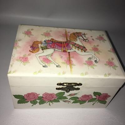 Vintage Walt Disney World “Its A Small World” Music Jewelry Box Works  Carousel-image