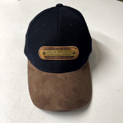 Vintage Walt Disney World Strapback Hat Suede Leather Patch Lake Buena Vista, FL-image