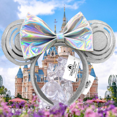 Disney- Parks Loungefly Tron MinnIe Mouse Mickey Ears Headband Shanghai Rare-image