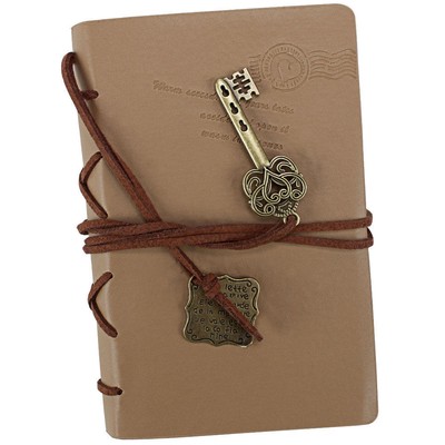 Mini Softcover Vintage Leatherbound Journal Diary Notebook, 3.5