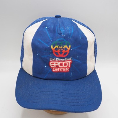 Walt Disney World Epcot Center Mesh Snapback Trucker Farmer Hat Cap 1980's-image