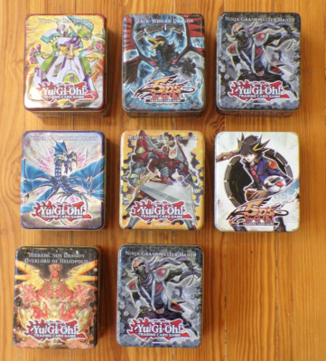Yu-Gi-Oh Card Mixed Lot 600+ Cards in 8 Collectors Tin Boxes-image