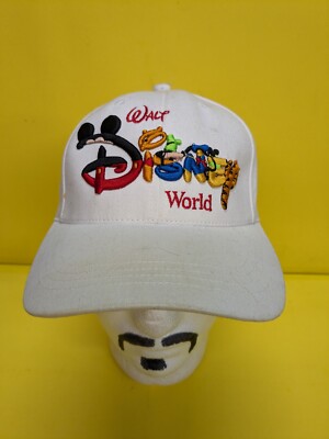  Walt Disney World Hat Cap White Adjustable Vintage (H6)-image
