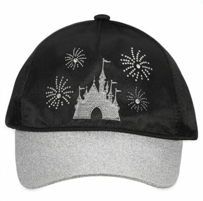 Disney Parks Cinderella's Castle Rhinestones Fireworks Sequins Baseball Cap NWT-image