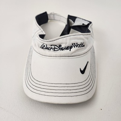 Walt Disney World Nike Visor White Black Strap Back Dri-Fit Adjustable-image