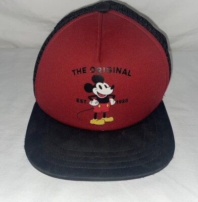 Walt Disney World Mickey Mouse Original VANS Black & Red Trucker Hat-image