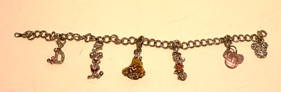 Walt Disney World Charm Bracelet Mickey Mouse, Minnie Mouse, Belle +++-image