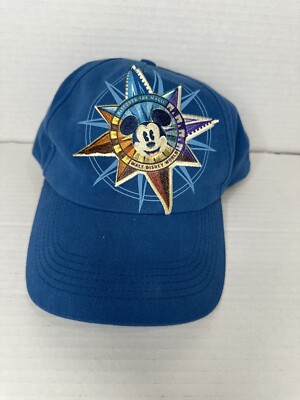 Vintage Walt Disney World Hat Baseball Cap Hat Adjustable Blue-image