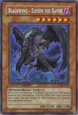1x (HP) Blackwing - Elphin the Raven - CT06-ENS01 - Secret Rare - Limited Editio-image