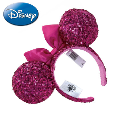 Disney-Parks Orchid Hot Pink Magenta Minnie Mouse Ears Headband 2024 Sequin-image