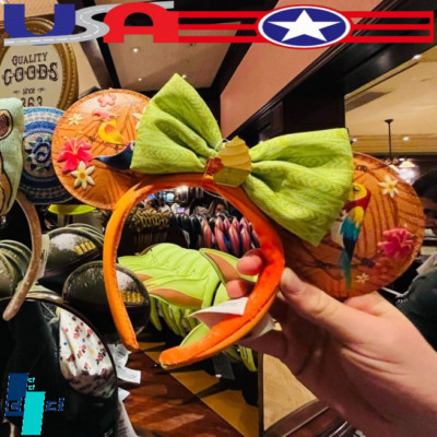 Disney Parks WDW Enchanted Tiki Room Birds Minnie Headband Ears Dole Whip US💖-image