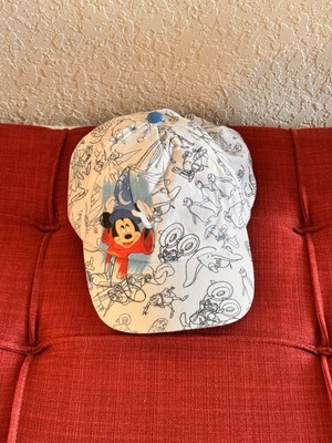 Disney Parks Mickey Sorcerer Baseball Hat Ink & Paint Youth Kids Adjustable Cap-image