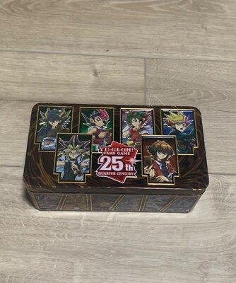 YU-GI-OH!  25TH ANNIVERSARY QUARTER CENTURY TCG COLLECTORS TIN ONLY NO CARDS-image