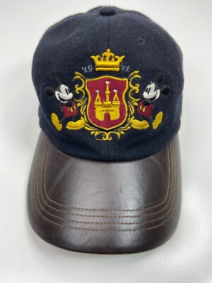 Walt Disney World 1971 Black Wool Hat Leather Brim Adjustable-image