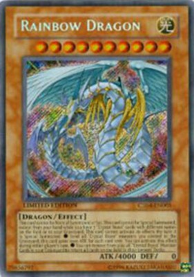 Moderately Played, English Yu Gi Oh Rainbow Dragon - CT04-EN005 - Secret Rare - -image