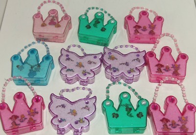 Disney Earrings Rings Necklace Ariel Cinderella Tinker Bell Lot of 11-image