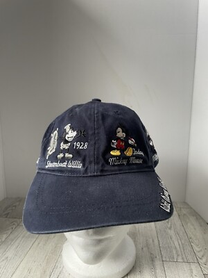 Walt Disney World Parks Embroidered Hat Mickey Through the Years Navy Adjustable-image