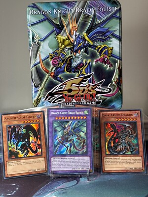 Yugioh! Dragon Knight Draco-Equiste - 2010 Collectible Tin with ALL Promos - NM-image