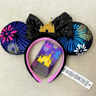 Disney Minnie Mouse The Main Attraction Castle Ears Headband Mickey Fireworks-image