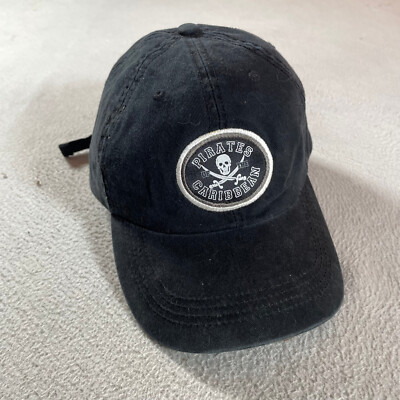 Pirates Of The Carribean Hat Mens Strap Back Black Walt Disney World Cap-image