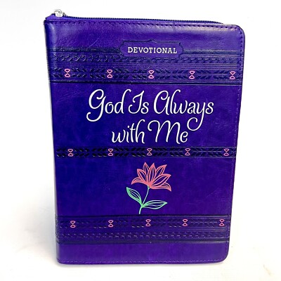 God Is Always with Me Devotional Journal (Zip-Around (Leather / Fine Binding)-image