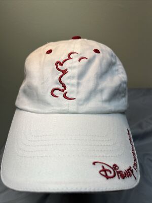 Walt Disney World Mickey Mouse Vacation Club MEMBER White Hat Strap Back-image